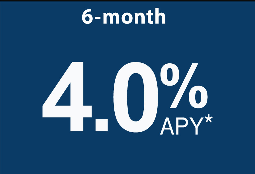 6 month 4.0% apy*