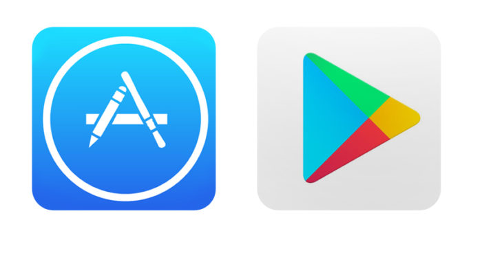 App Store & Google Play logos