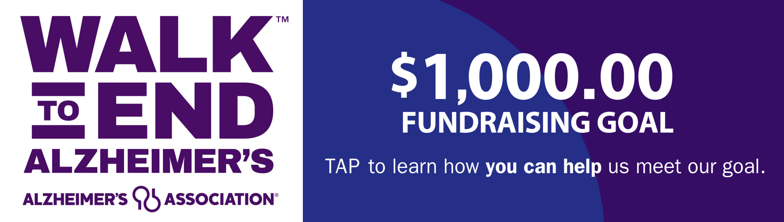 Alzheimer's Walk $1,000.00 challenge