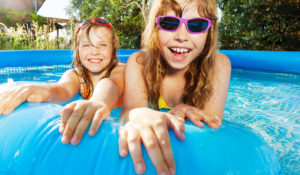 kids playing in swimming pool