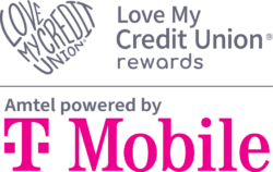 Amtel powered by T Mobile through Love My Credit Union Rewards