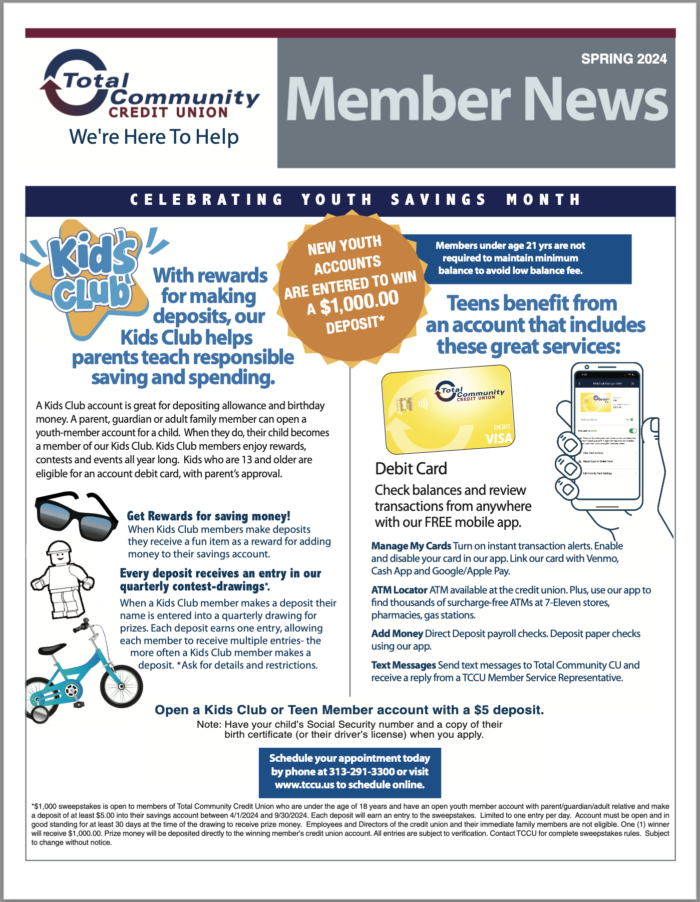 front page of first quarter 2024 newsletter