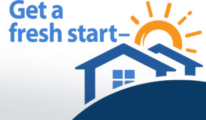 HELOC home graphic. Get a fresh start