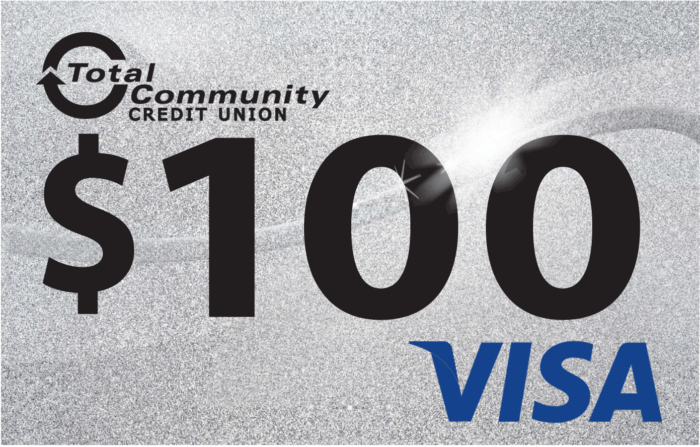$100 Visa gift card from TCCU