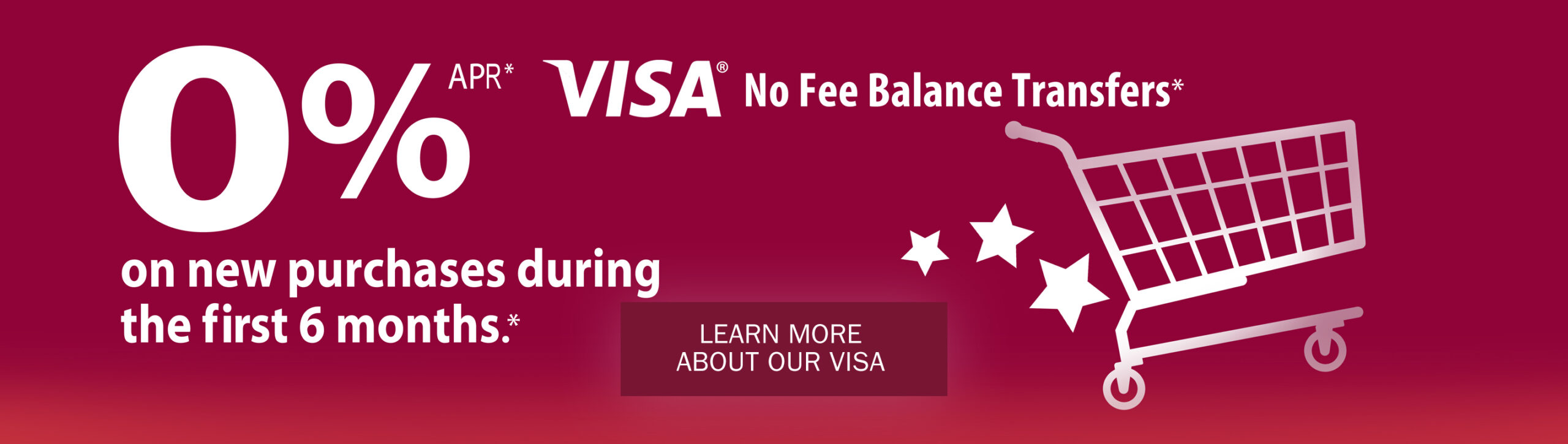 Make purchases with new tccu visa and enjoy 0% apr interest for the for six months. Learn more about Visa.